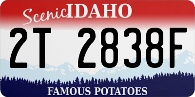 ID license plate 2T2838F