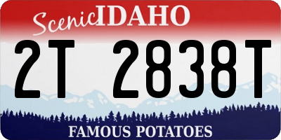 ID license plate 2T2838T