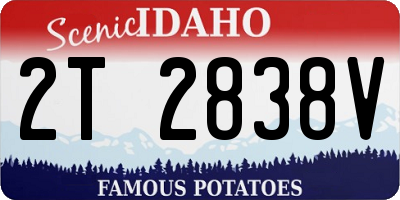 ID license plate 2T2838V