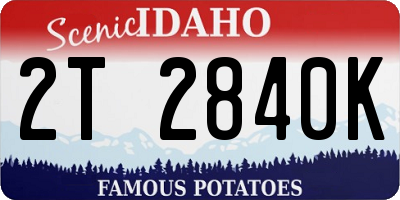 ID license plate 2T2840K