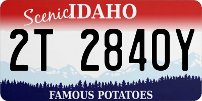 ID license plate 2T2840Y