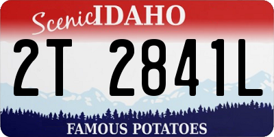 ID license plate 2T2841L