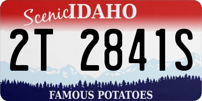 ID license plate 2T2841S