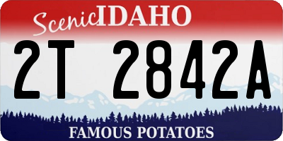 ID license plate 2T2842A