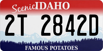 ID license plate 2T2842D