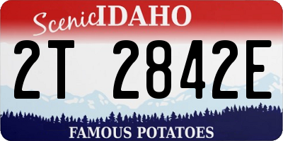 ID license plate 2T2842E