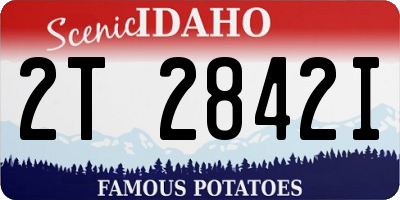ID license plate 2T2842I