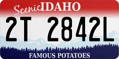 ID license plate 2T2842L