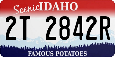 ID license plate 2T2842R