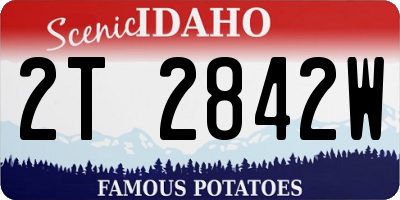 ID license plate 2T2842W