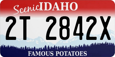 ID license plate 2T2842X