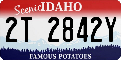 ID license plate 2T2842Y