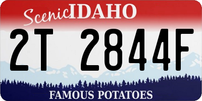 ID license plate 2T2844F