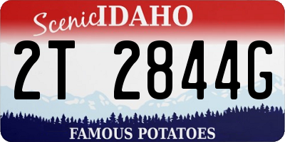 ID license plate 2T2844G
