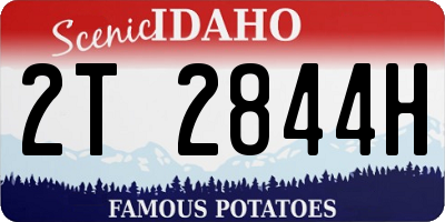 ID license plate 2T2844H