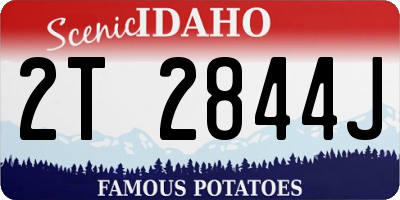 ID license plate 2T2844J
