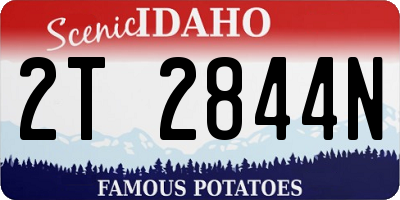 ID license plate 2T2844N