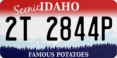 ID license plate 2T2844P