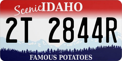 ID license plate 2T2844R