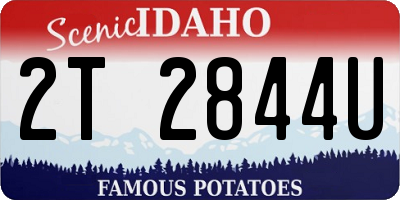 ID license plate 2T2844U