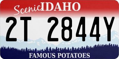ID license plate 2T2844Y