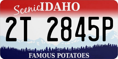 ID license plate 2T2845P
