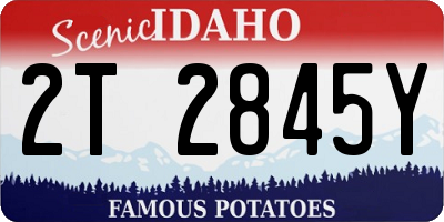 ID license plate 2T2845Y