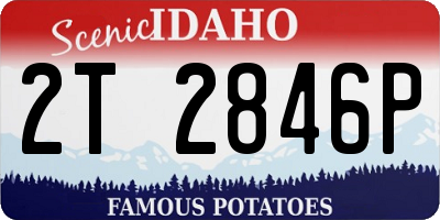 ID license plate 2T2846P