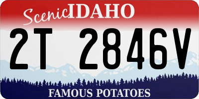 ID license plate 2T2846V