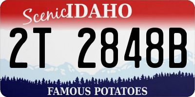 ID license plate 2T2848B