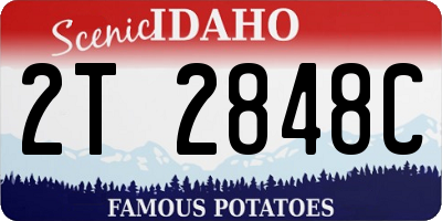 ID license plate 2T2848C