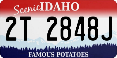 ID license plate 2T2848J