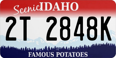 ID license plate 2T2848K