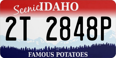 ID license plate 2T2848P