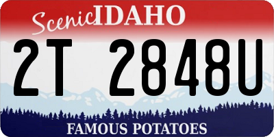 ID license plate 2T2848U