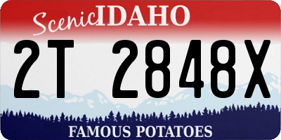 ID license plate 2T2848X