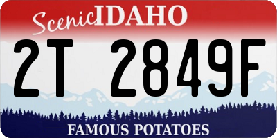 ID license plate 2T2849F