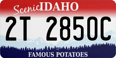 ID license plate 2T2850C
