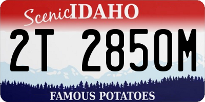 ID license plate 2T2850M
