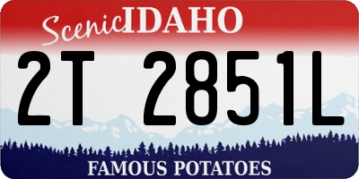 ID license plate 2T2851L