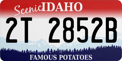 ID license plate 2T2852B