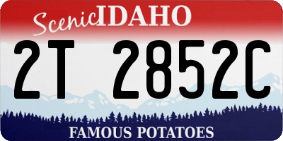 ID license plate 2T2852C
