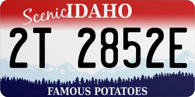 ID license plate 2T2852E