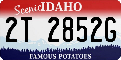 ID license plate 2T2852G