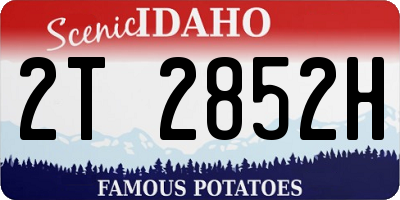 ID license plate 2T2852H