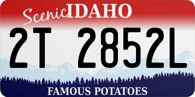 ID license plate 2T2852L