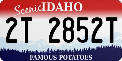 ID license plate 2T2852T