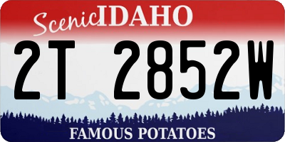 ID license plate 2T2852W