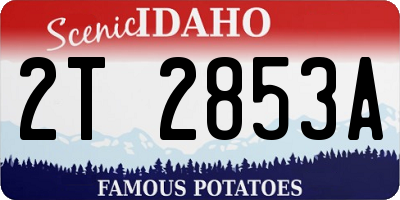 ID license plate 2T2853A