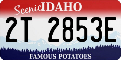 ID license plate 2T2853E